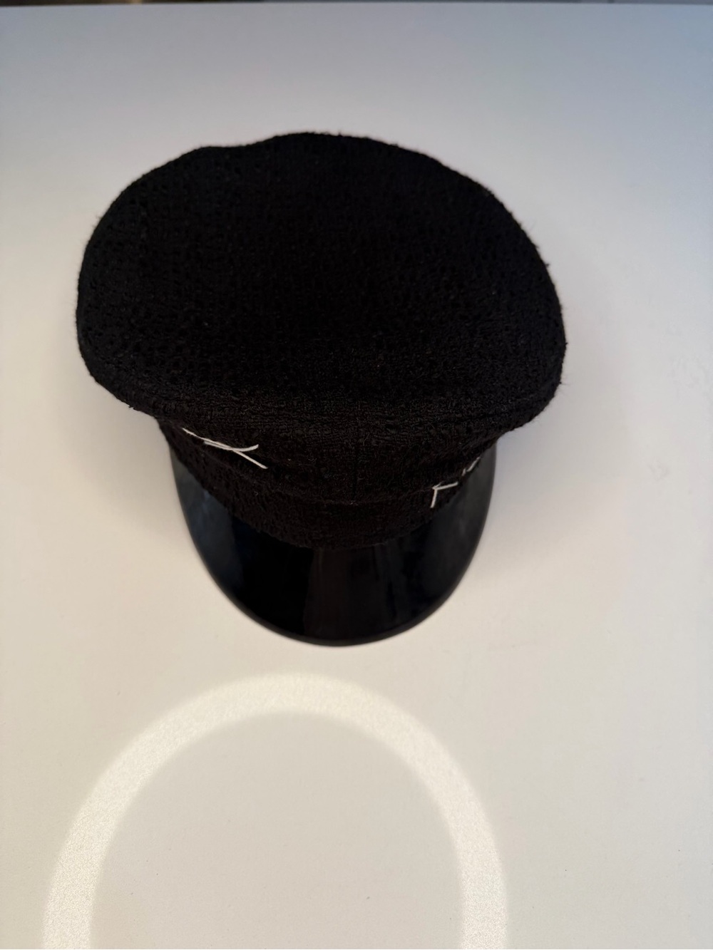 Ruslan Baginskiy Black Baker Boy Cap with Patent Brim